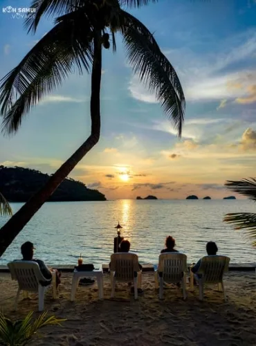 Far from mass tourism Sunset in Koh Samui.